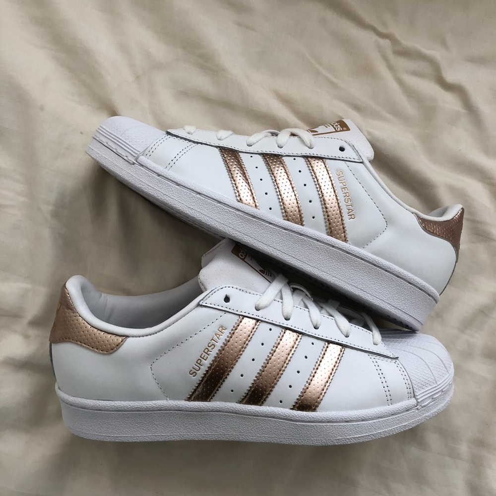 Adidas Superstar Copper Rose Gold 7.5 Full Leather